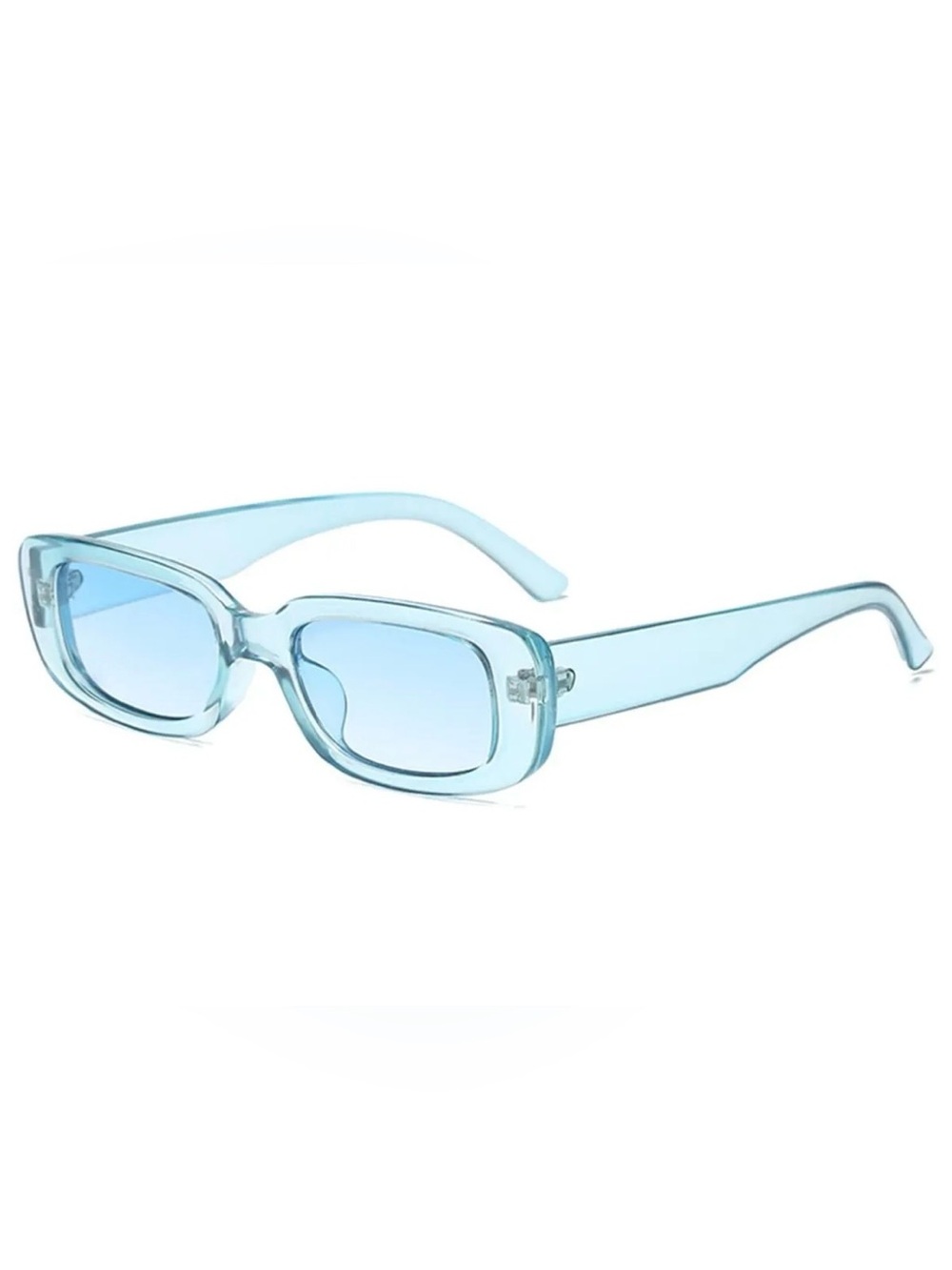 14SUN Y2K Retro Rectangle Sunglasses Blue Glasses